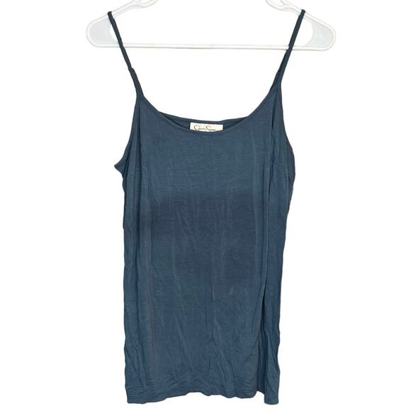 Jessica Simpson Maternity Blue Green Spaghetti Strap Adjustable Tank Top Medium - Picture 1 of 6